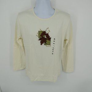 M C Sportswear Womens Embroidered Top Shirt XL NWT $26